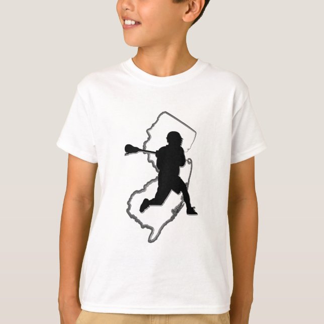 Die T des NJ Lacrosse-Kindes T-Shirt (Vorderseite)