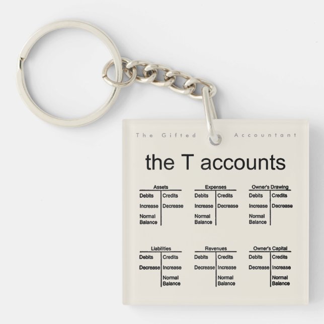 "Die t-Konten " Schlüsselanhänger (Vorderseite)