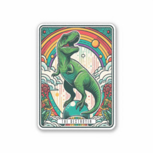 Die T-Rex-Tarot-Karte des Destroyer Aufkleber
