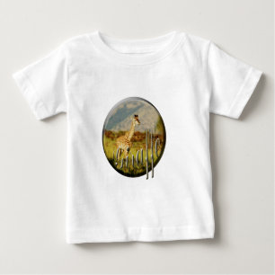 Die T - Shirts der Giraffenbabytiersafari-Kinder