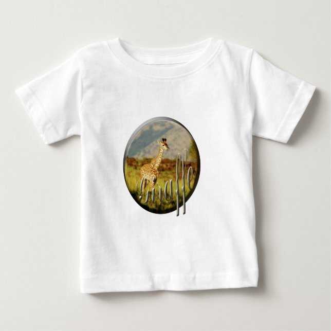 Die T - Shirts der Giraffenbabytiersafari-Kinder (Vorderseite)