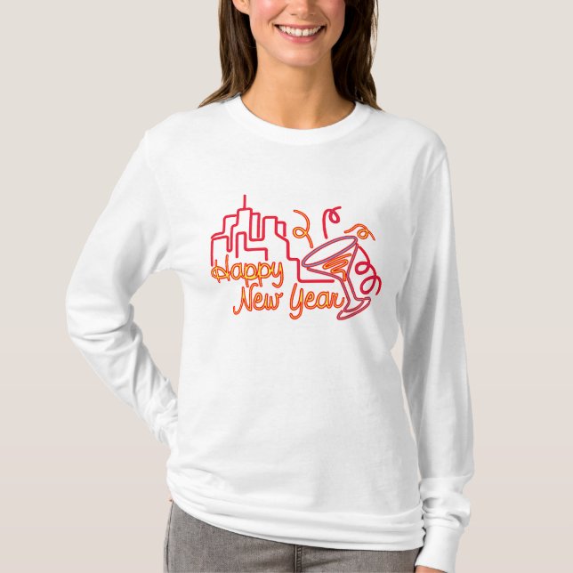 Die T - Shirts des glücklichen neuen Jahres (Vorderseite)