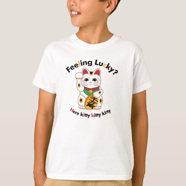 Die T-Shirts des glückliches Katzen-Kindes (Vorderseite)