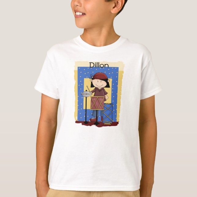 Die T - Shirts des kleines Schlagzeuger-Kindes (Vorderseite)