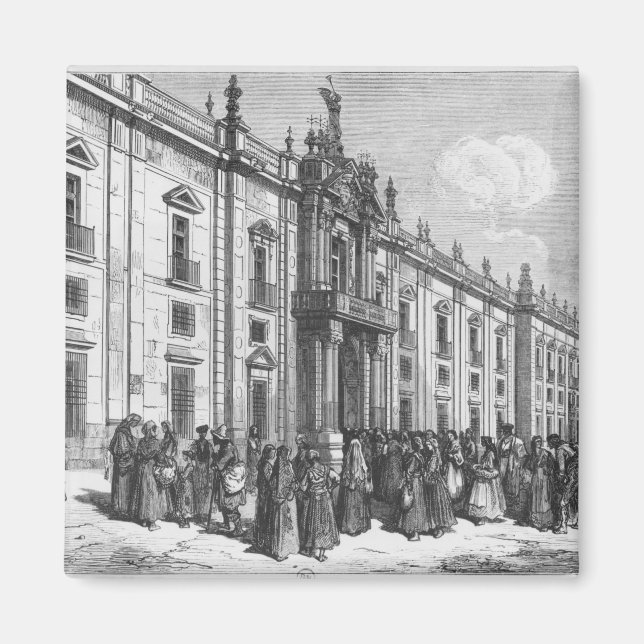 Die Tabakfabrik in Sevilla Magnet (Vorne)