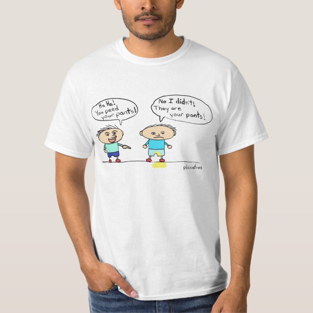 die Tabelle hat sich, Wertt-shirt gedreht T-Shirt (Vorderseite)