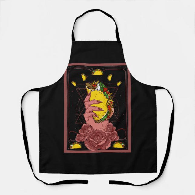 Die Taco Tarot Card Funny Taco Lover Tacos Mexikos Schürze (Vorderseite)
