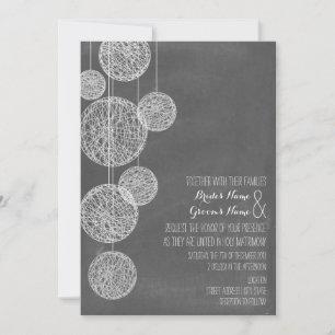 Die Tafel inspirierten Wedding Schnur-Kugeln laden Einladung