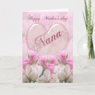 Die Tageskarte der Mutter von Nana mit rosa Rosen Karte