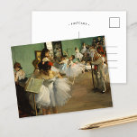 Die Tance-Klasse | Edgar Degas Postkarte<br><div class="desc">Die Tanzklasse (1874) des französischen Künstlers Edgar Degas. Die originelle Kunstmalerei ist ein Öl auf der Leinwand,  das ein Set der Tanzklasse in einem Probe-Raum in der alten Pariser Opéra darstellt. Verwenden Sie die Entwurfstools,  um einen benutzerdefinierten Text hinzuzufügen oder das Bild zu personalisieren.</div>