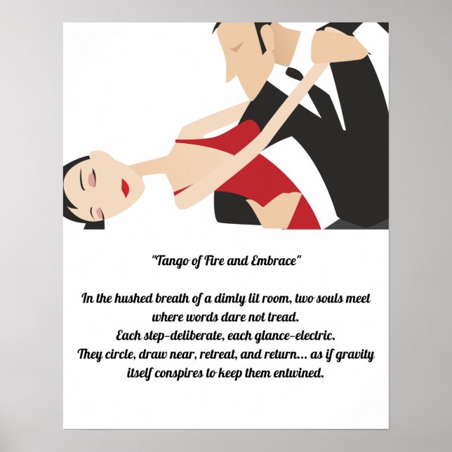 Die Tango-Paare tanzen durch Romantik und Leidensc Poster (Vorne)