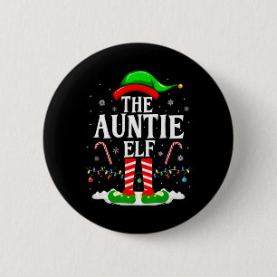 Die Tante Elf Funny Xmas Elf Matching Familie Chri Button