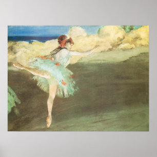 Die Tänzerin auf dem Podest von Edgar Degas Poster