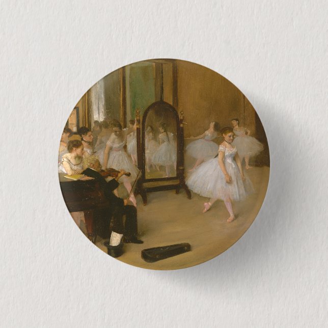 Die Tanzklasse (1870) Edgar Degas Button (Vorderseite)