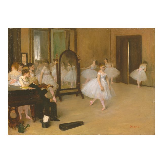 Die Tanzklasse (1870) Edgar Degas Fotodruck (Vorne)