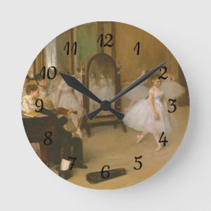 Die Tanzklasse (1870) Edgar Degas Runde Wanduhr