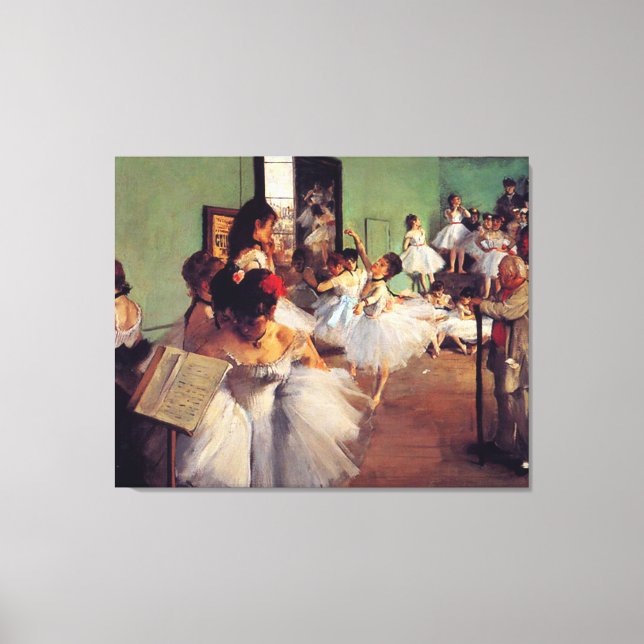 Die Tanzklasse von Edgar Degas Leinwanddruck (Vorderseite)