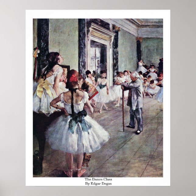 Die Tanzklasse von Edgar Degas Poster (Vorne)