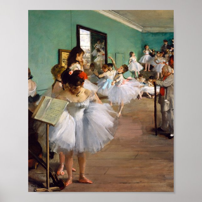 Die Tanzklasse von Edgar Degas Poster (Vorne)