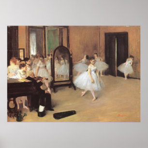 Die Tanzklasse von Edgar Degas, Vintage-Ballett Poster