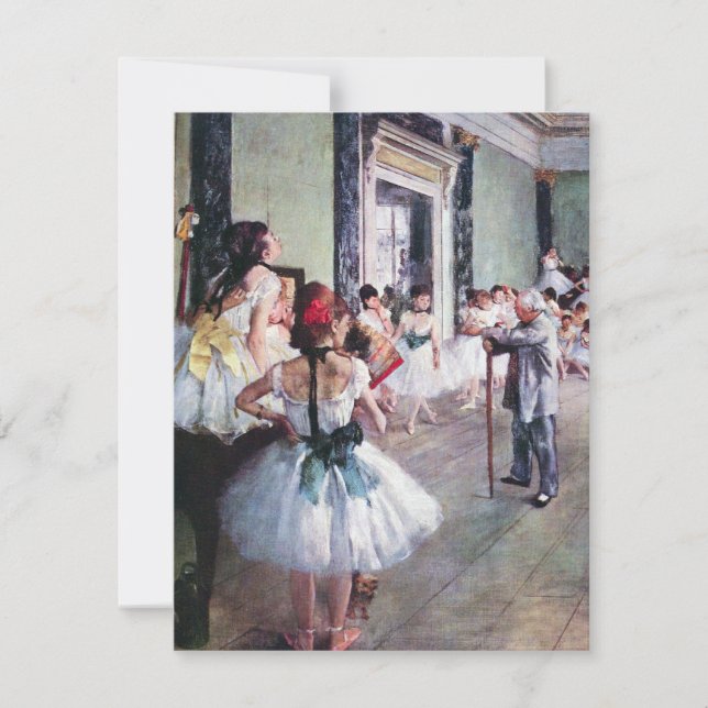 Die Tanzklasse von Edgar Degas, Vintage Ballettkun (Vorderseite)