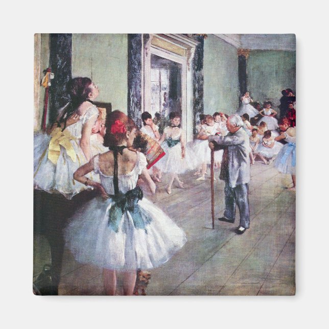 Die Tanzklasse von Edgar Degas, Vintage Ballettkun Magnet (Vorne)