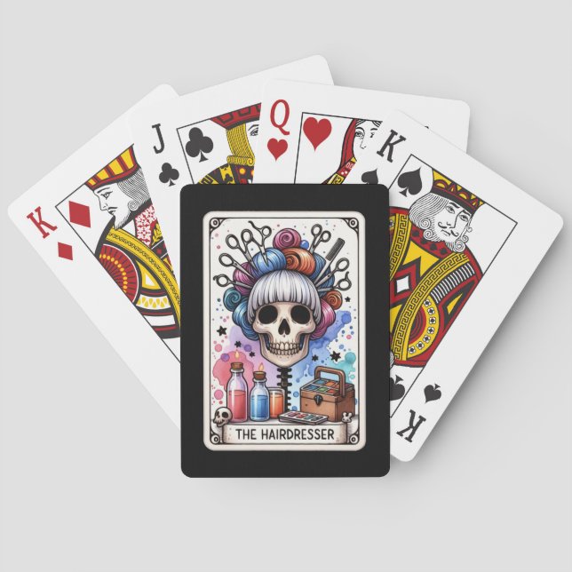 Die Tarot-Karte des Friseur Spielkarten (Rückseite)