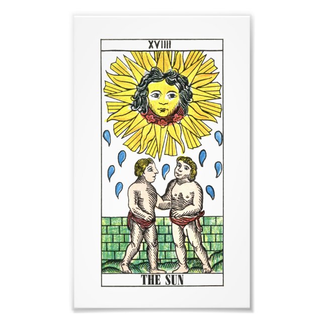 Die Tarot-Karte des hängenden Mannes Fotodruck (Vorne)