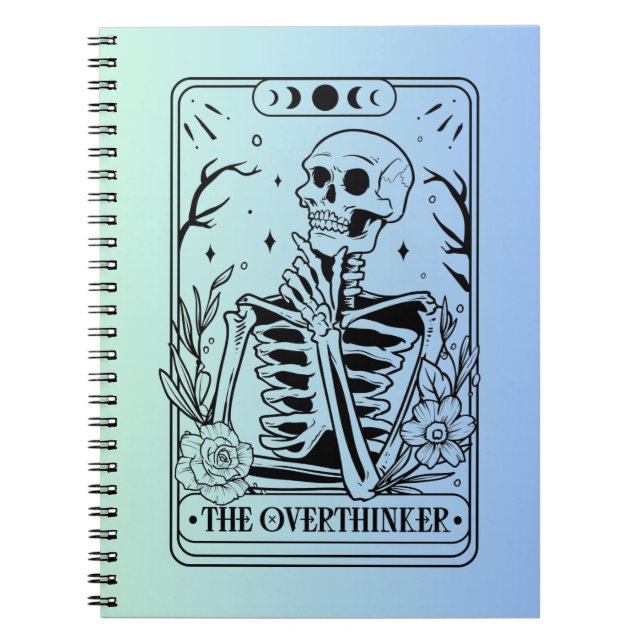Die Tarot-Karte des Overthinkers Notizblock (Vorderseite)