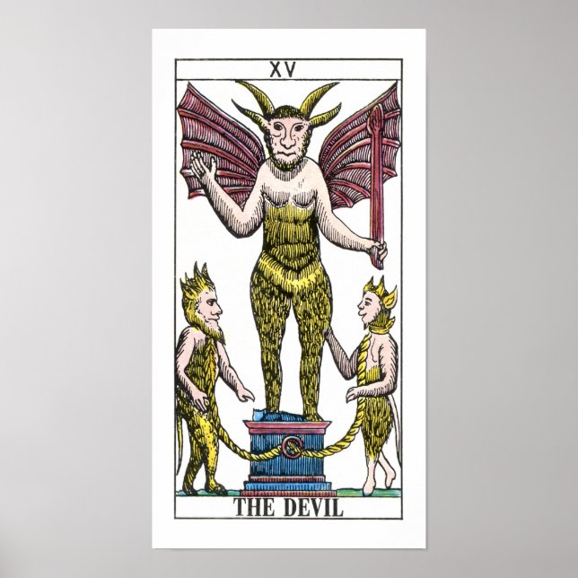 Die Tarot-Karte des Teufels Poster (Vorne)