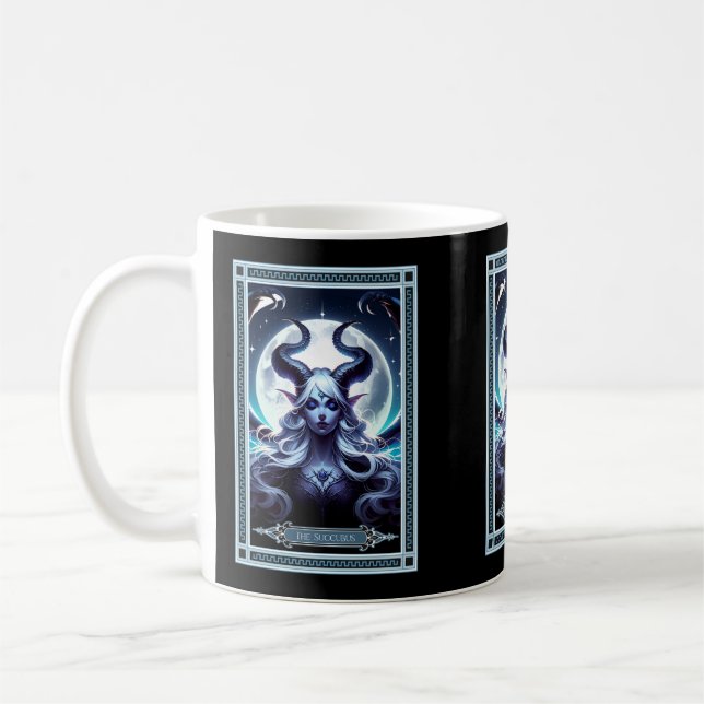 Die Tarot-Karte "Sukubus" Kaffeetasse (Links)