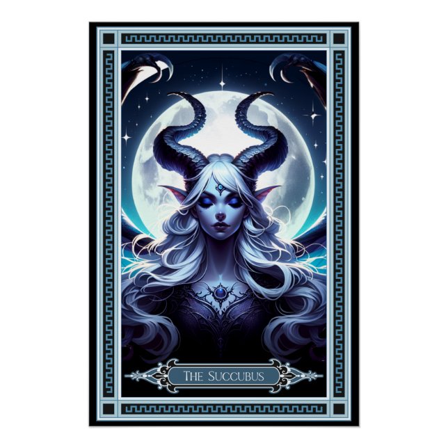Die Tarot-Karte "Sukubus" Poster (Vorderseite)