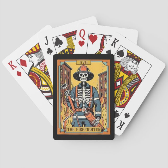 Die Tarot-Pokerkarten für den Feuerwehrmann Spielkarten (Rückseite)