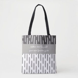 Die Tasche fügt ein Graue und Weiß-Angebot hinzu