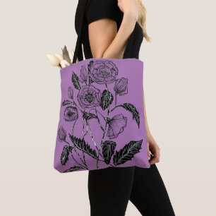 Die Tasche mit dem Mohnanstrich in den Farben