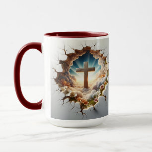 Die Tasse an der Mauer