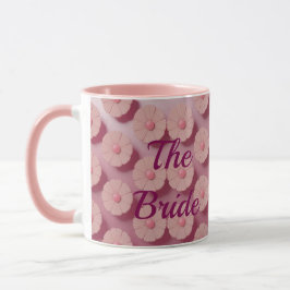 Die Tasse "Bride Wine Pink Daisies Combo"