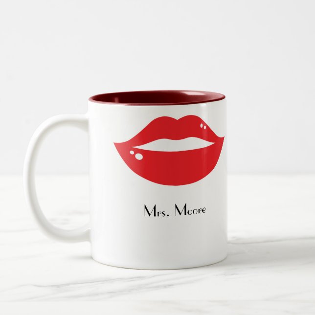 Die Tasse der beleidigenden Roten Lippen (Links)