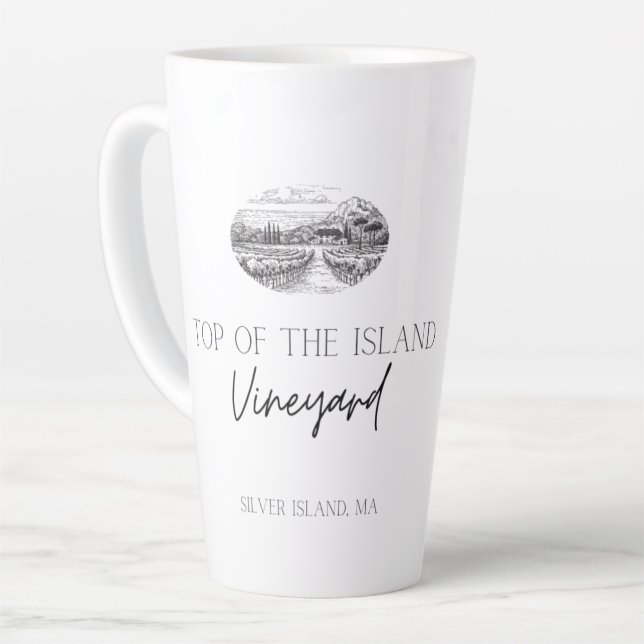Die Tasse der Weinkellerei auf der Insel (Linke Ecke)