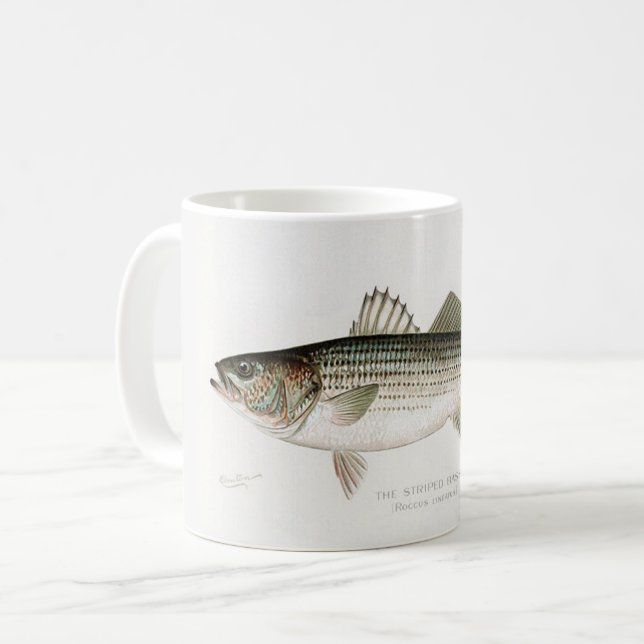Die Tasse des gestreiften Bass Fisherman (Vorderseite Links)
