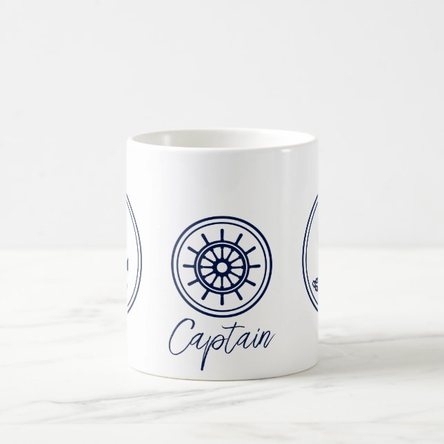 Die Tasse des Kapitäns, der blaue Anker und das Sc (Mittel)