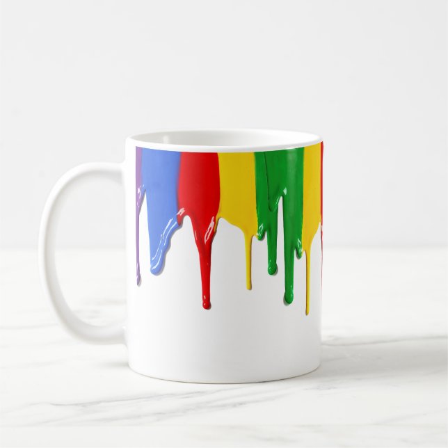 Die Tasse des Paint Modern Art Kaffees (Links)