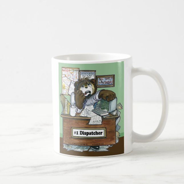 Die Tasse des Schulbus-Fahrdienstleiters (Rechts)