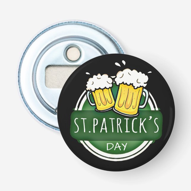 Die Tasse des St. Patrick's Day Biers Flaschenöffner (Vorderseite)