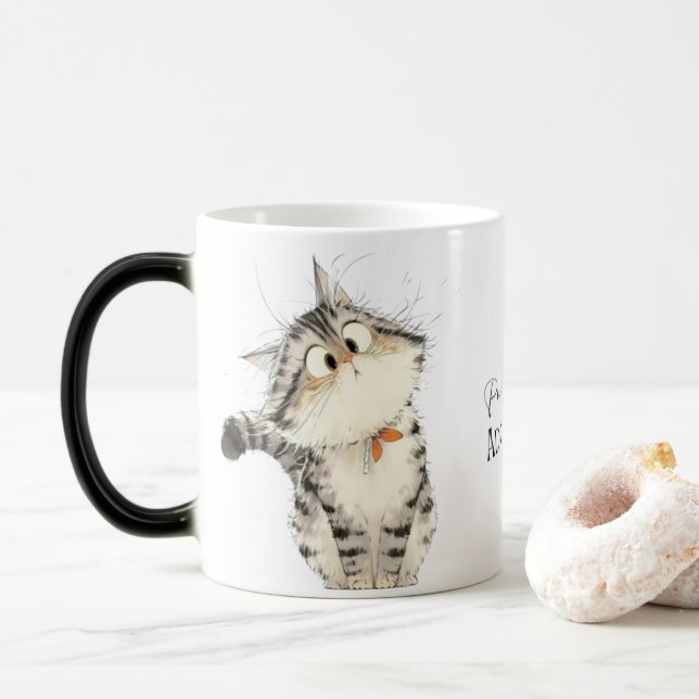 Die Tasse des süßen Cats (Mit Donut)