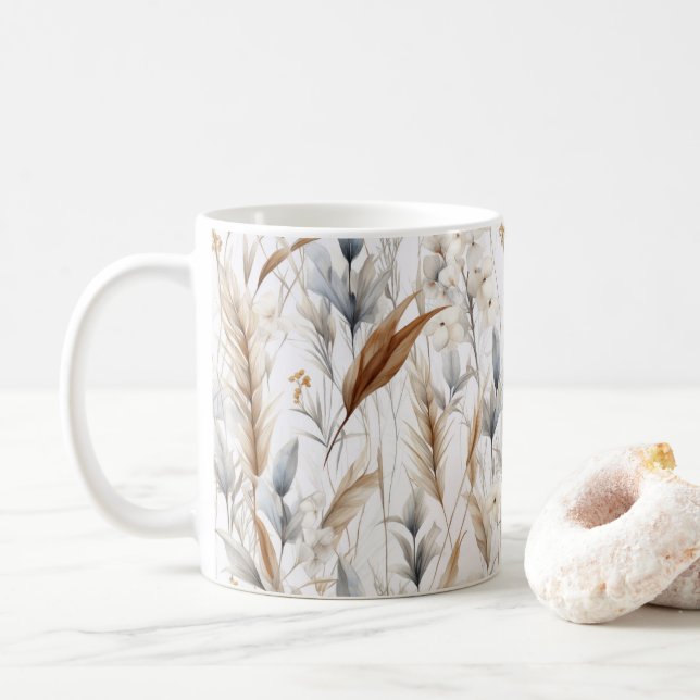 Die Tasse des Wheatfield-Kaffees (Mit Donut)
