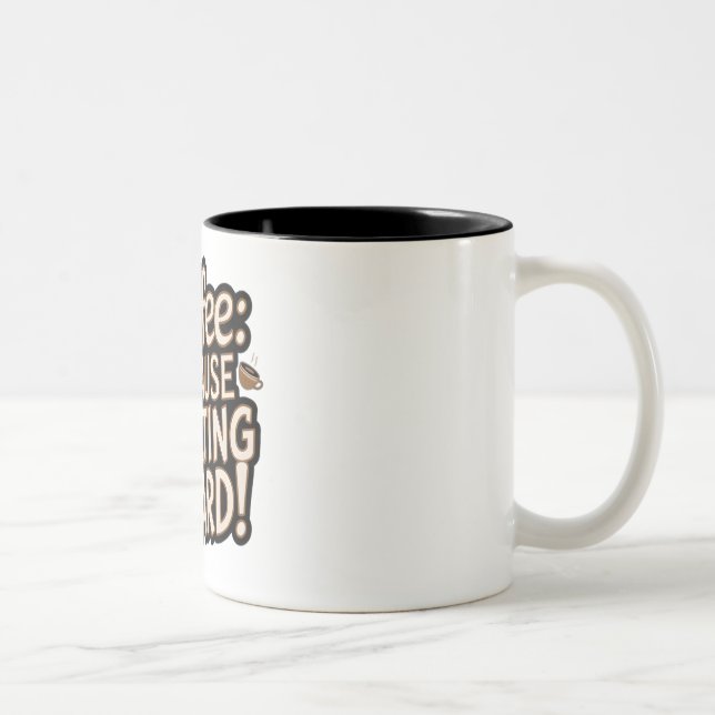 Die Tasse "Erwachsene sind schwer" des Kaffees Lov (Rechts)