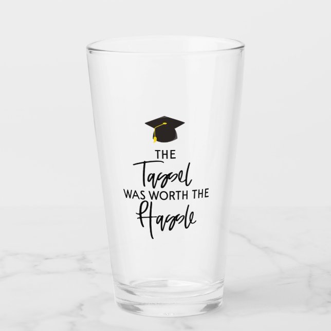 Die Tassel war das Geschenk des helden Abschlusses Glas (Vorderseite)