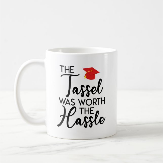 Die Tassel war das Geschenk des helden Abschlusses Kaffeetasse (Links)