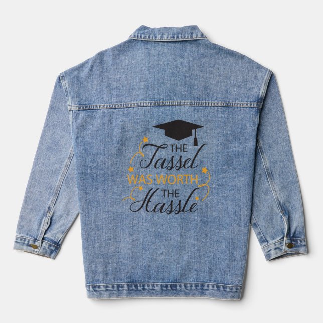 Die Tassel war der moderne, höfliche Abschluss wer Jeansjacke (Rückseite)